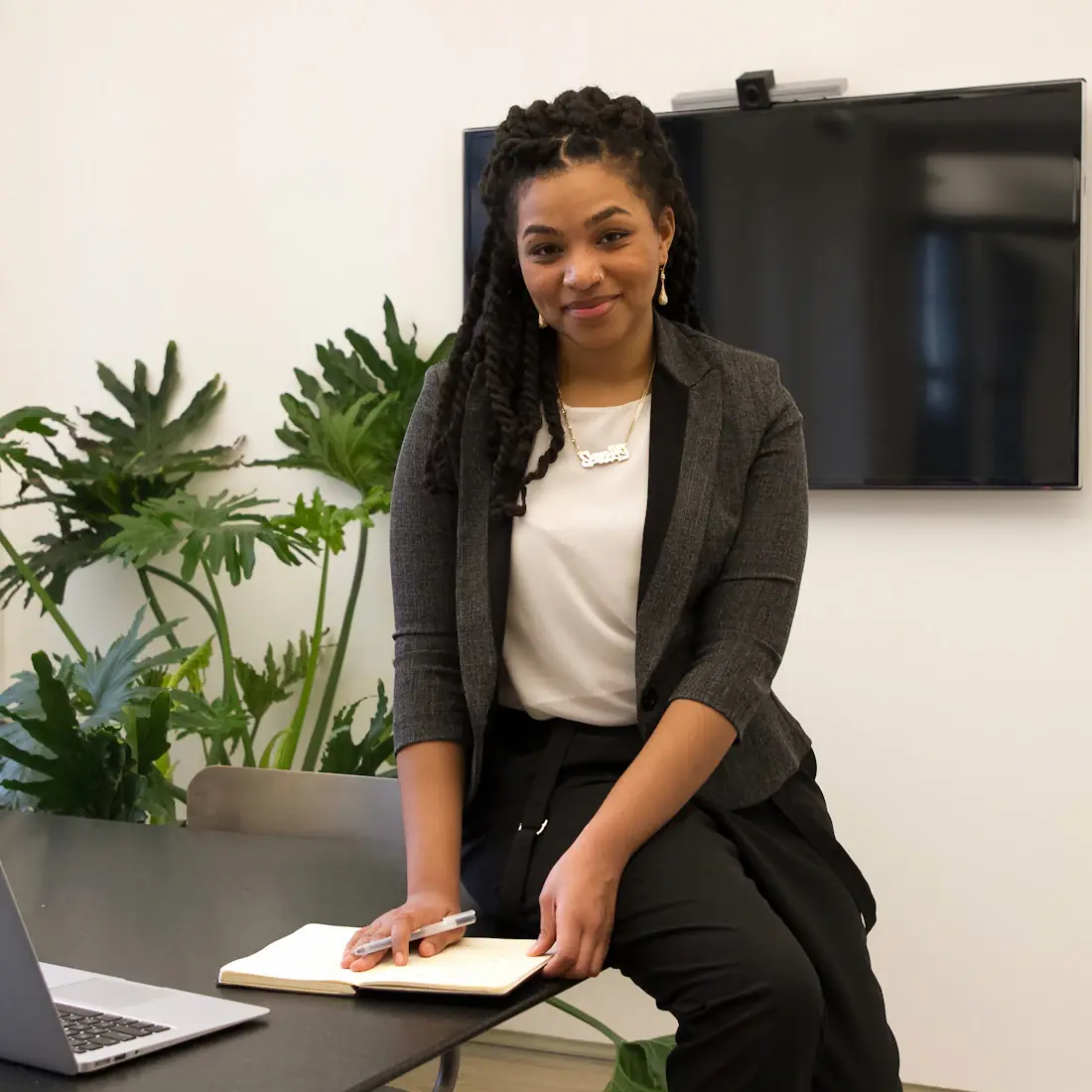 Business owner working at her desk